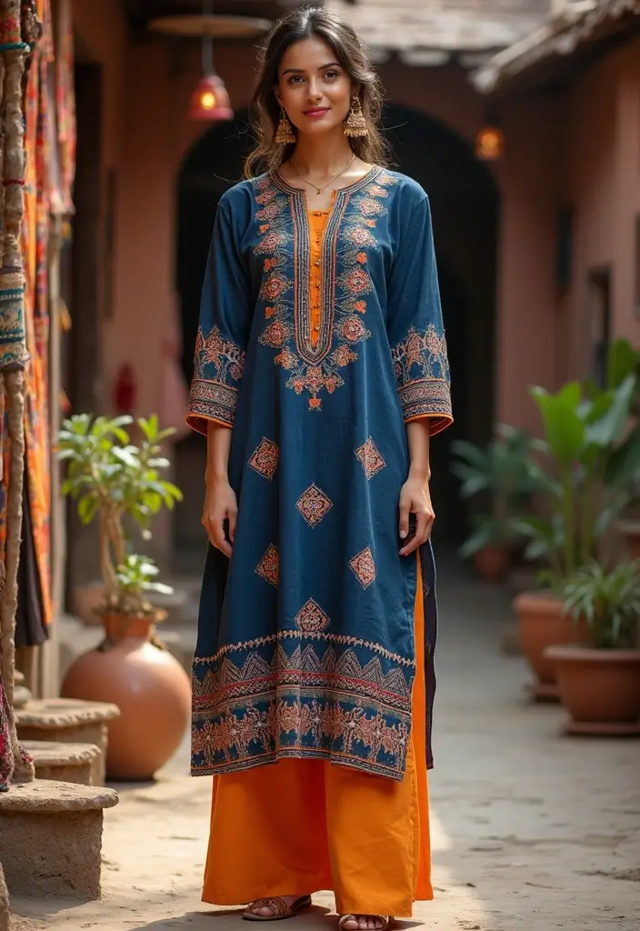 25 Stunning Festive Wear Kurta Sets for Women That Will Steal the Show This Season! - 24. Cultural Heritage: Handloom Fabrics