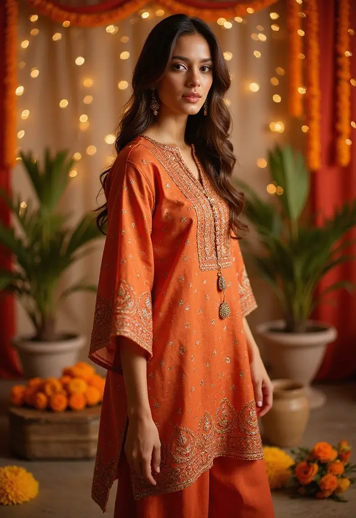25 Stunning Festive Wear Kurta Sets for Women That Will Steal the Show This Season! - 25. The Grace of Gota Patti