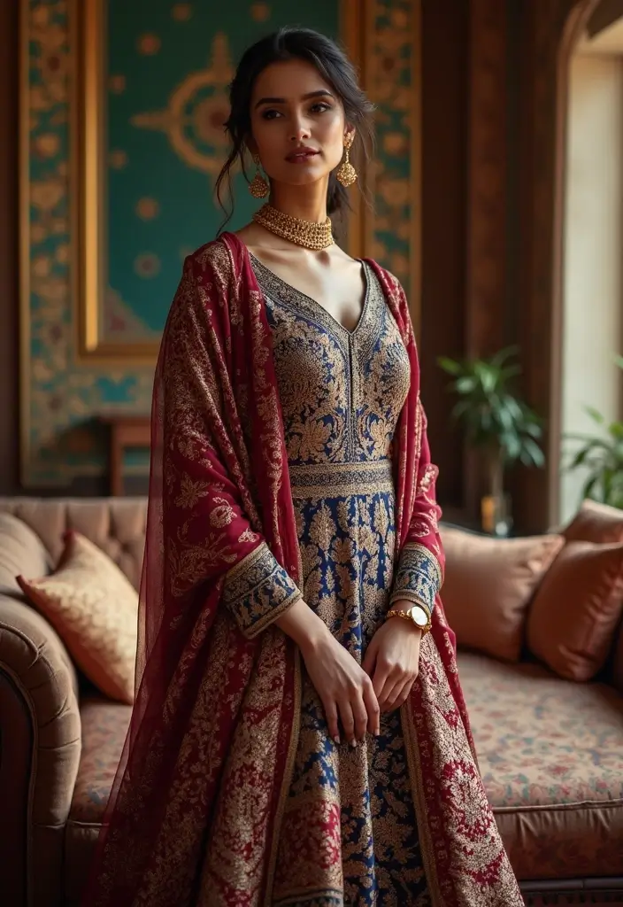 25 Stunning Festive Wear Kurta Sets for Women That Will Steal the Show This Season! - 4. Traditional Touch: The Banarasi Weave