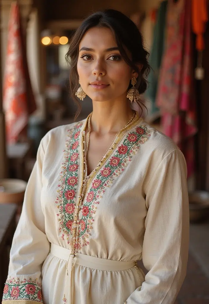 25 Trendy Kurtas Sets for Women That Elevate Everyday Ethnic Wear - 11. Ethnic Embroidery: The Handcrafted Charm