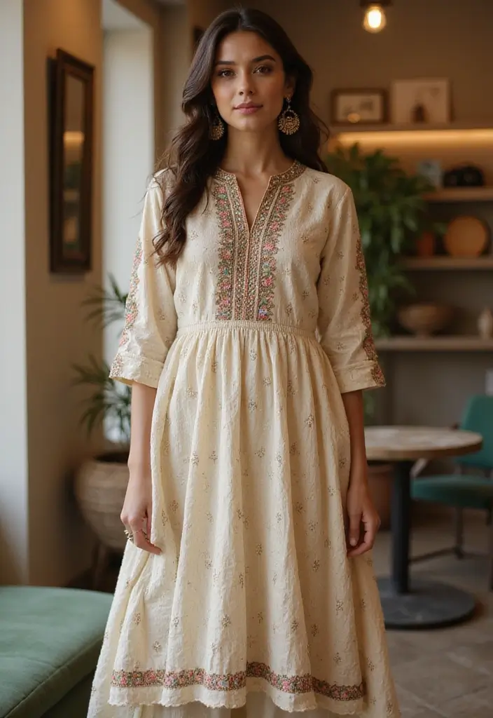 25 Trendy Kurtas Sets for Women That Elevate Everyday Ethnic Wear - 24. Playful Texture: The Textured Kurta
