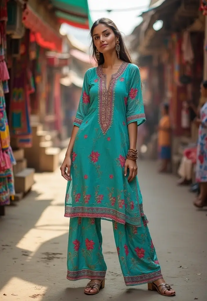 25 Trendy Kurtas Sets for Women That Elevate Everyday Ethnic Wear - 6. Bold and Beautiful: The Printed Palazzos Set
