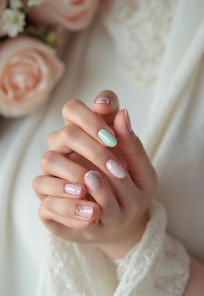 30 Stunning Indian Wedding Nail Art Designs Every Bride Needs to See! - 10. Artistic Watercolor