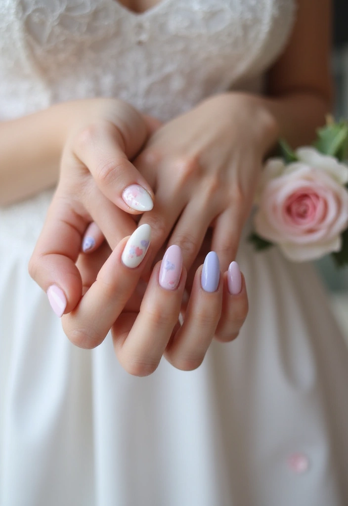 30 Stunning Indian Wedding Nail Art Designs Every Bride Needs to See! - 21. Heartfelt Designs