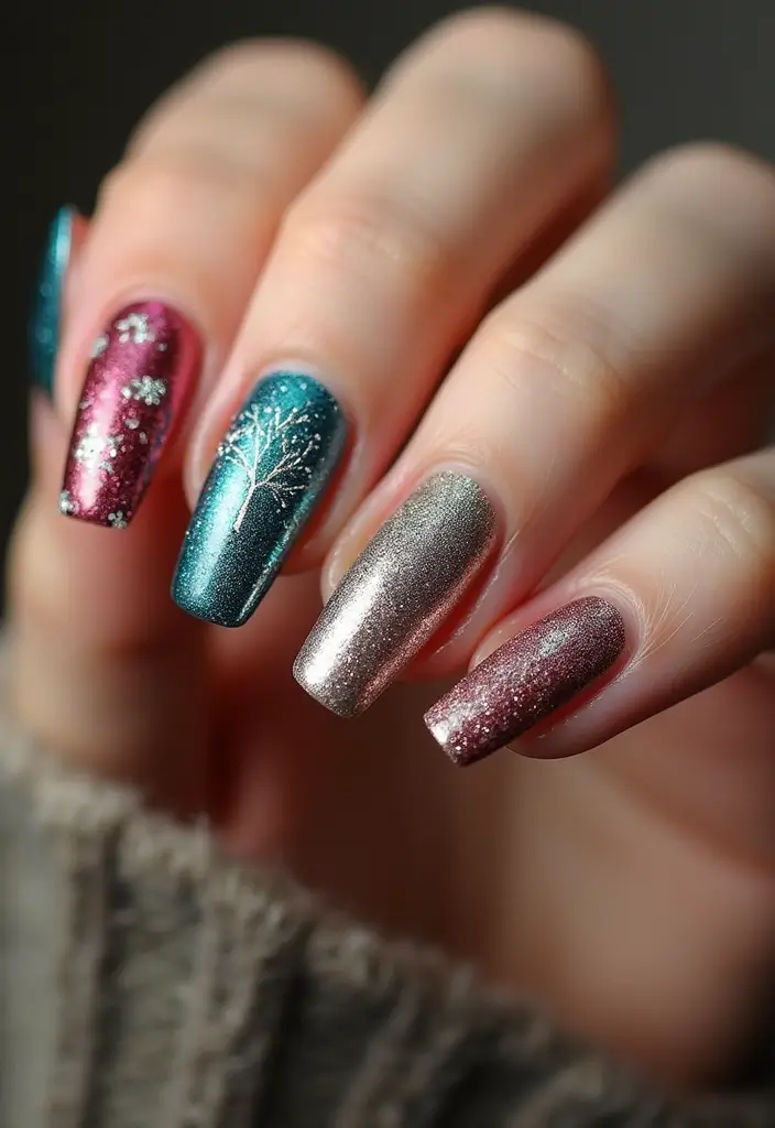 18 Stunning Chrome Nail Inspo Ideas That Will Make You Want to Try Them All! - 15. Seasonal Chrome Designs