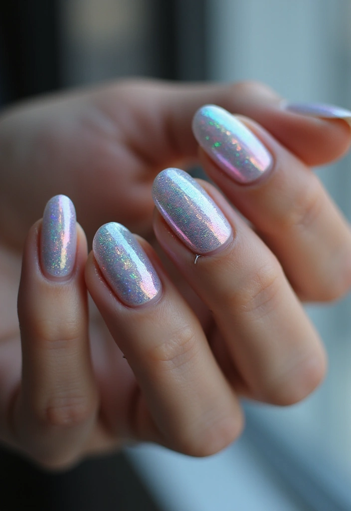 18 Stunning Chrome Nail Inspo Ideas That Will Make You Want to Try Them All! - 17. Holographic Chrome