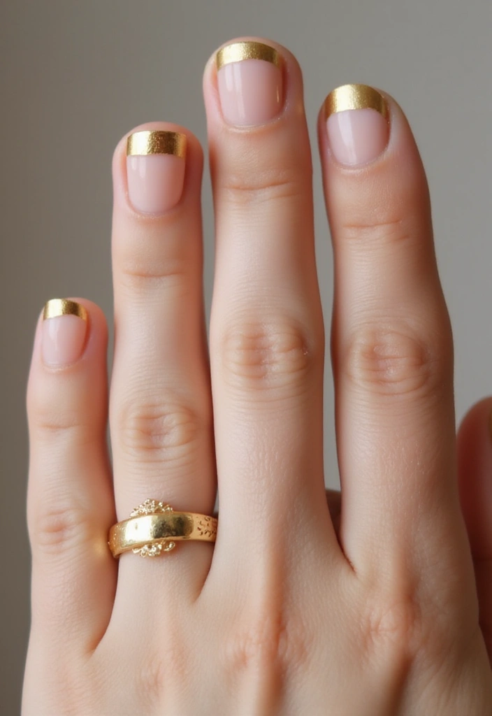 19 Stunning Gold Nail Inspo Designs That Will Make You Shine! - 12. Bold Gold French Tips