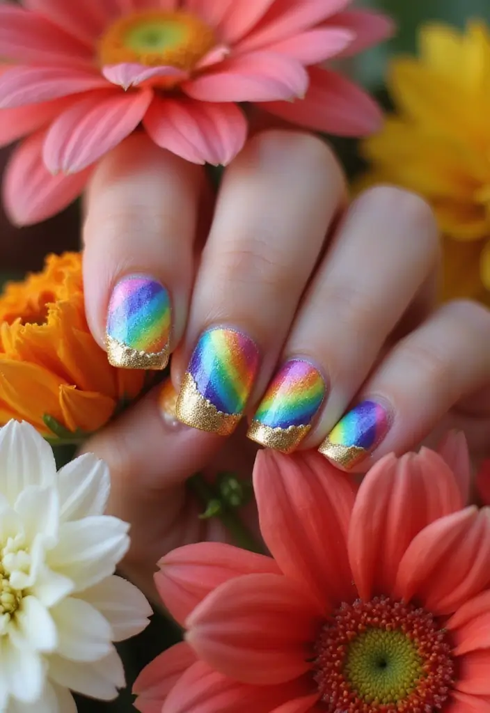 19 Stunning Nail Art Ideas for Indian Brides That Will Dazzle on Their Wedding Day! - 12. Radiant Rainbow of Colors