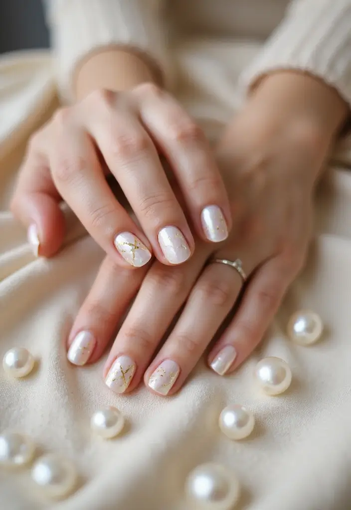 19 Stunning Nail Art Ideas for Indian Brides That Will Dazzle on Their Wedding Day! - 13. Pearl Accents
