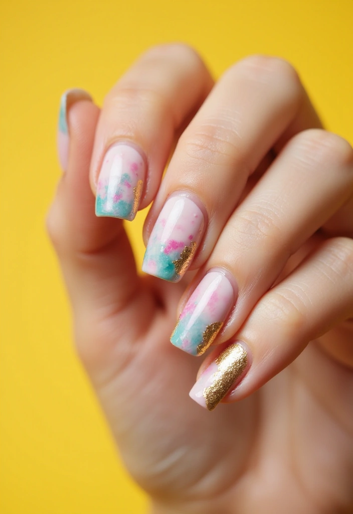 19 Stunning Nail Art Ideas for Indian Brides That Will Dazzle on Their Wedding Day! - 14. Whimsical Watercolor Effect