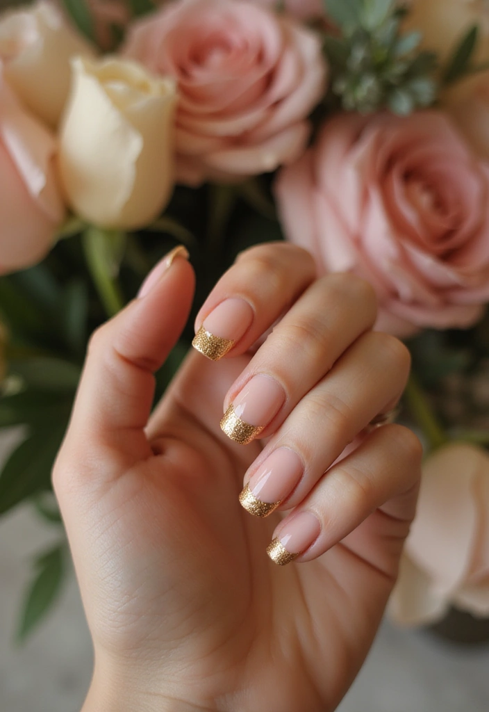 19 Stunning Nail Art Ideas for Indian Brides That Will Dazzle on Their Wedding Day! - 15. Gradient Glitz