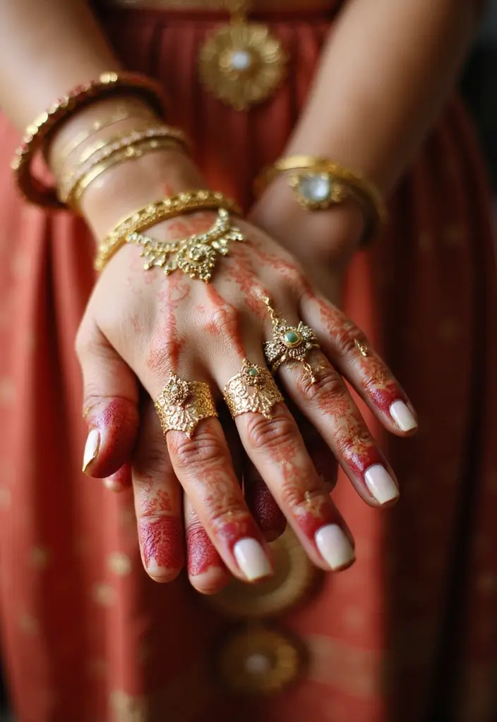 19 Stunning Nail Art Ideas for Indian Brides That Will Dazzle on Their Wedding Day! - 8. Henna Inspired Designs