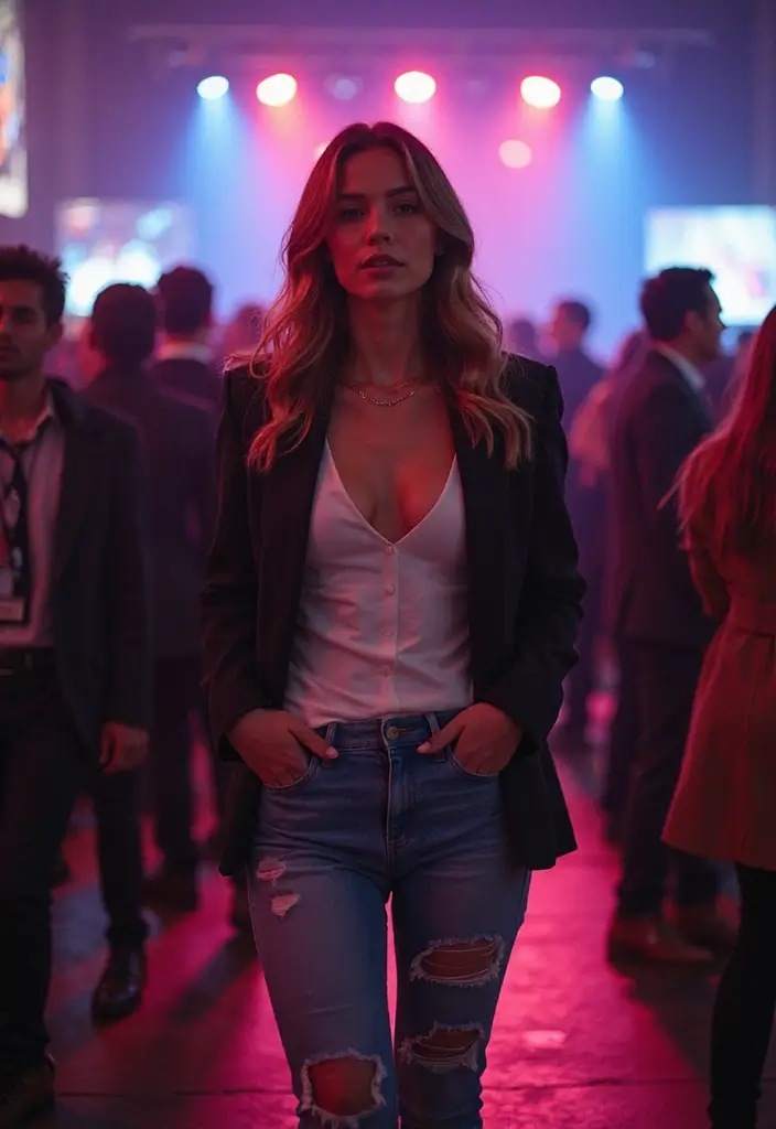 20 Concert Outfit Ideas That'll Have You Rocking the Crowd (You Won't Believe #8!) - 14. Chic Blazer & Distressed Jeans