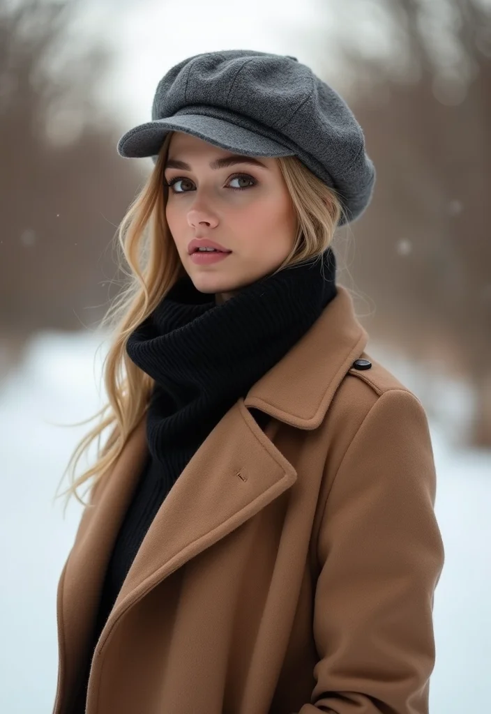 20 Easy Casual Winter Fashion Outfits for Those Who Want to Look Good with Minimal Effort! - 18. Wool Cap & Layered Look