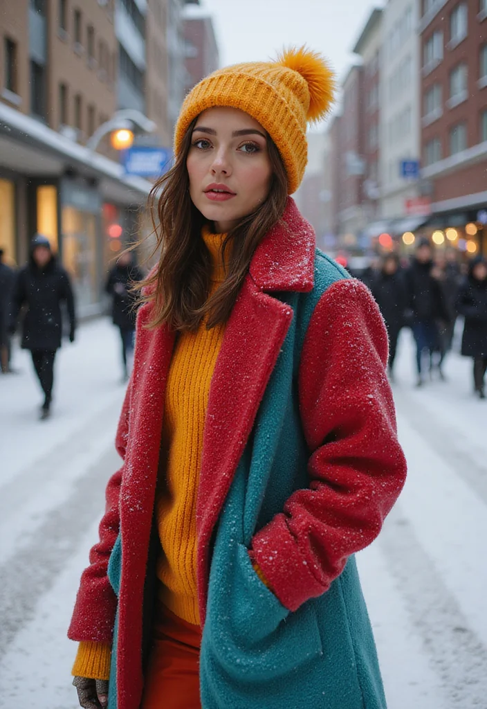 20 Easy Casual Winter Fashion Outfits for Those Who Want to Look Good with Minimal Effort! - 20. Colorful Layers