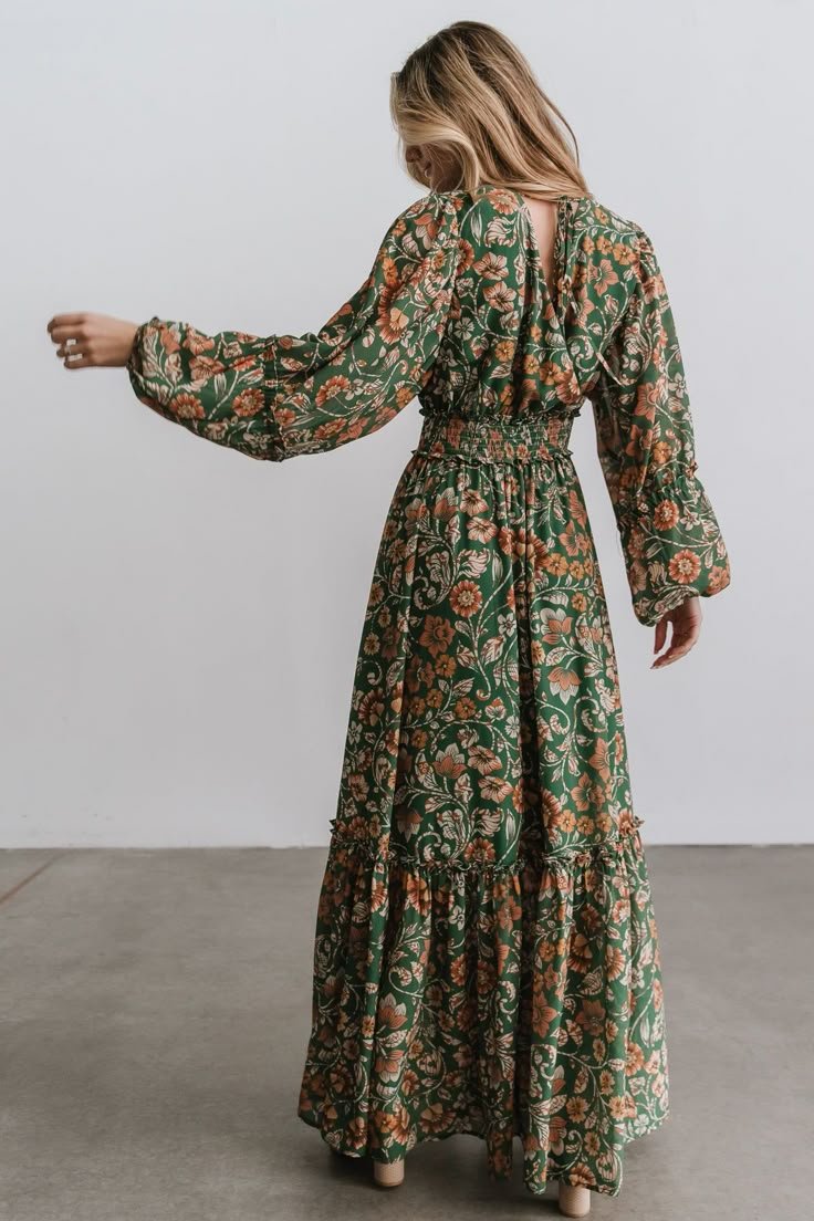 20 Ethnic Maxi Dresses That Bring Vintage Charm to Modern Fashion! - Charming Blue with Floral Prints
