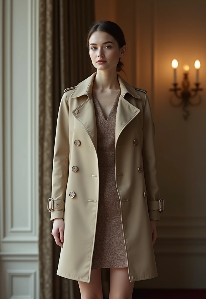 20 Interview Outfits That Will Land You the Job (You Won't Believe #5!) - 19. Lightweight Trench Coat with Smart Dress