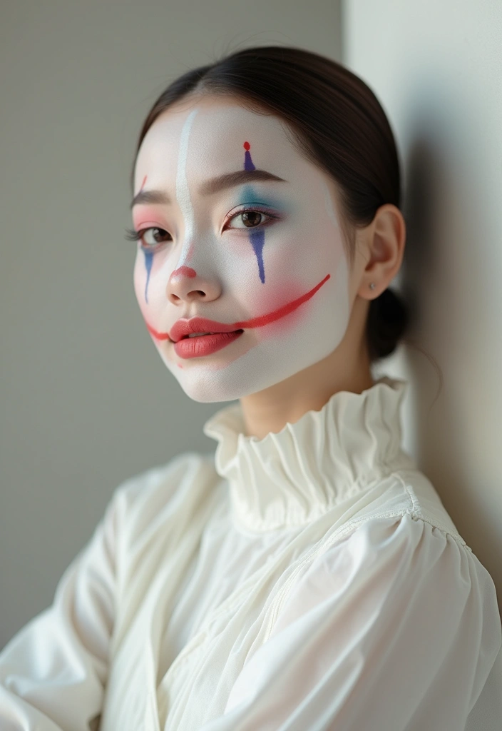 20 Mind-Blowing Clown Makeup Looks That'll Make You the Star of Every Party! - 11. Minimalist Clown