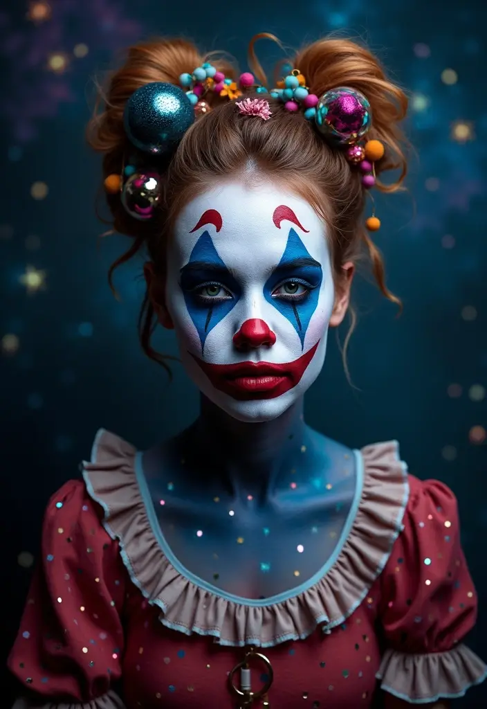 20 Mind-Blowing Clown Makeup Looks That'll Make You the Star of Every Party! - 12. Cosmic Clown