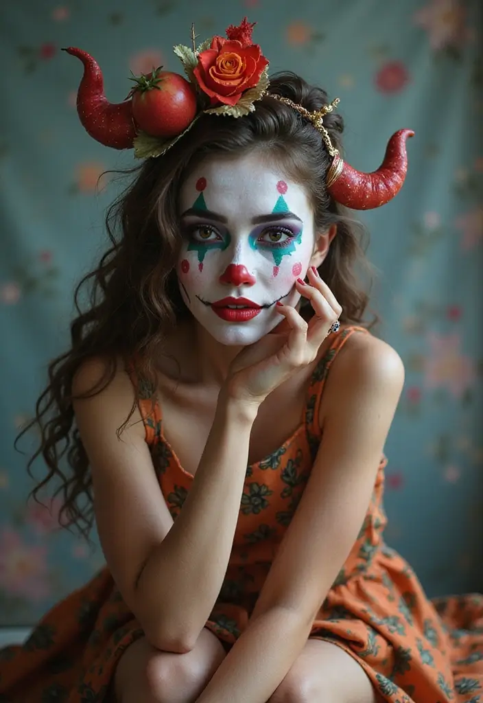 20 Mind-Blowing Clown Makeup Looks That'll Make You the Star of Every Party! - 17. Mythical Creature Clown