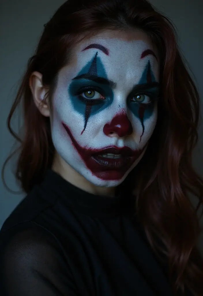 20 Mind-Blowing Clown Makeup Looks That'll Make You the Star of Every Party! - 2. Creepy Clown