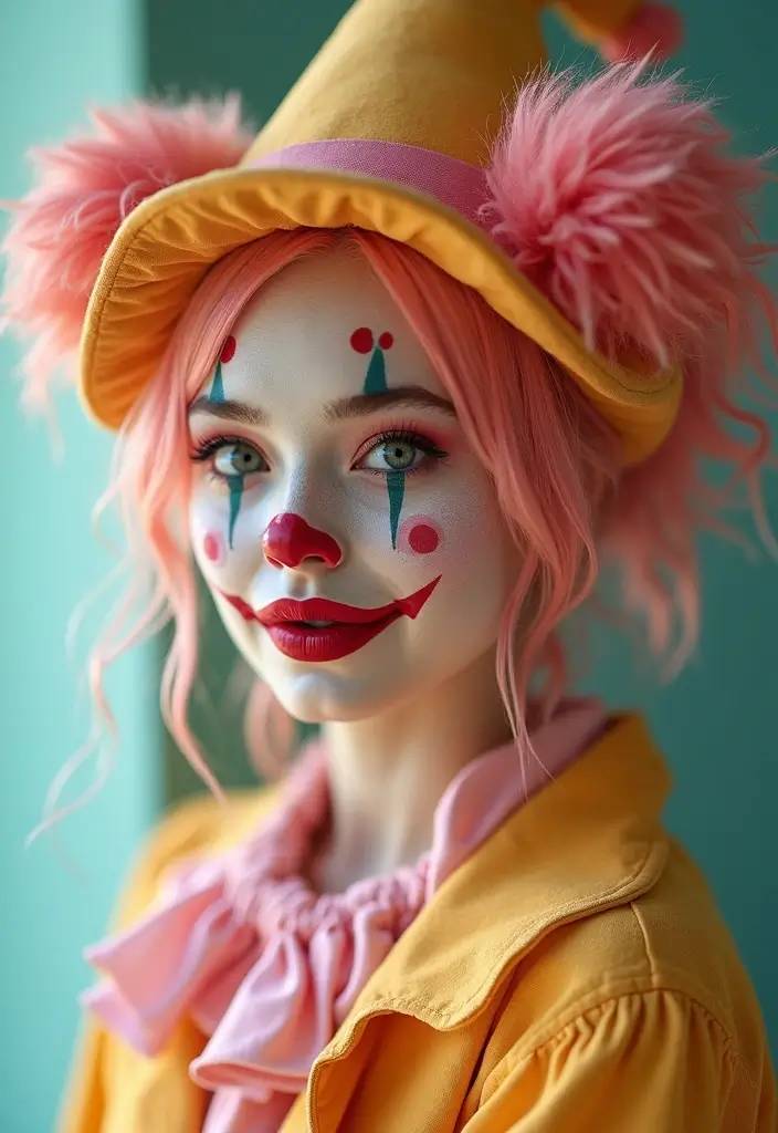 20 Mind-Blowing Clown Makeup Looks That'll Make You the Star of Every Party! - 20. Whimsical Clown