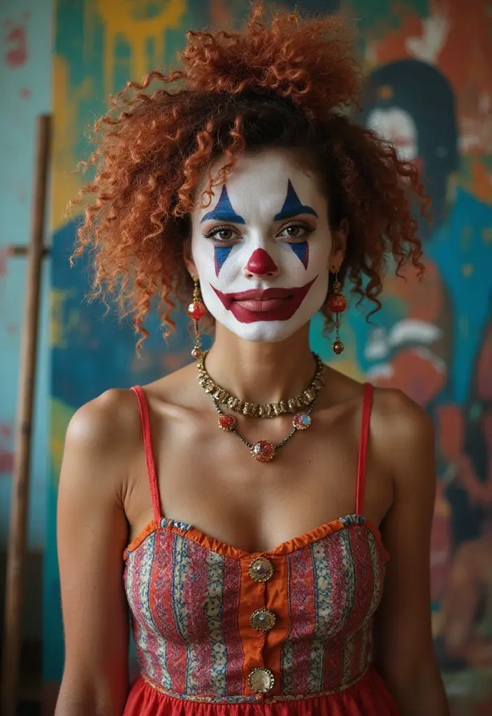 20 Mind-Blowing Clown Makeup Looks That'll Make You the Star of Every Party! - 9. Artistic Clown