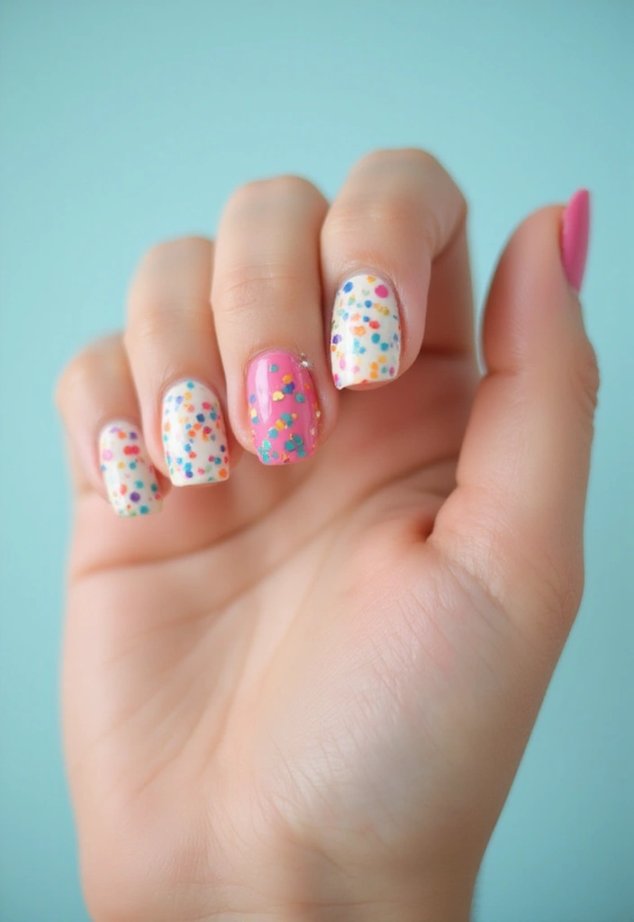 20 Stunning Nail Art Ideas So Easy, Even Beginners Can Master Them! - 15. Confetti Party