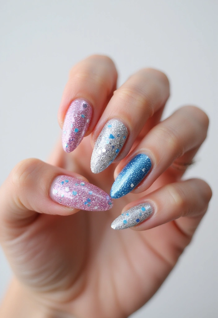 20 Stunning Nail Art Ideas So Easy, Even Beginners Can Master Them! - 16. Chunky Glitter Accents