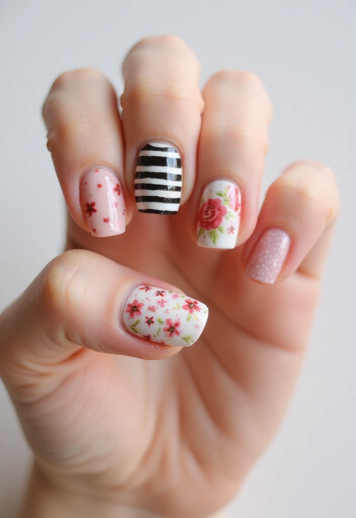 20 Stunning Nail Art Ideas So Easy, Even Beginners Can Master Them! - 16. Mixed Patterns