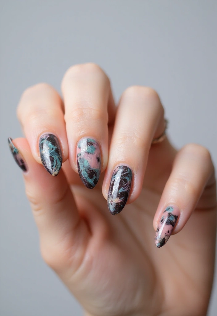 20 Stunning Nail Art Ideas So Easy, Even Beginners Can Master Them! - 17. Water Marble Technique