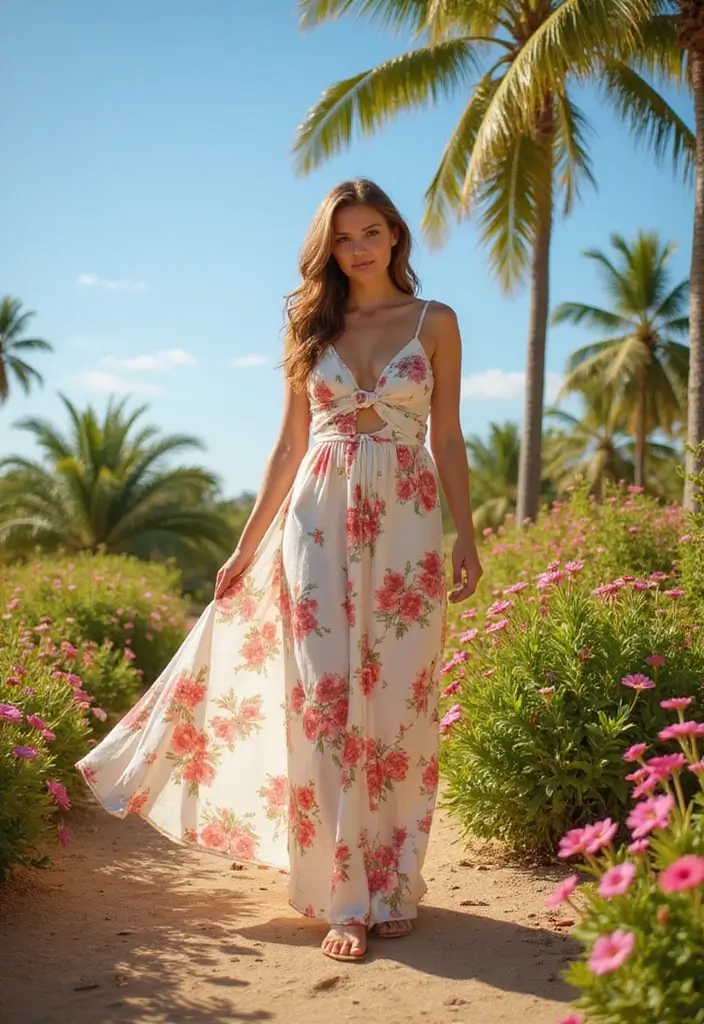 20 Stunning Vacation Outfit Ideas for Thailand That Will Turn Heads! - 1. Breezy Maxi Dress