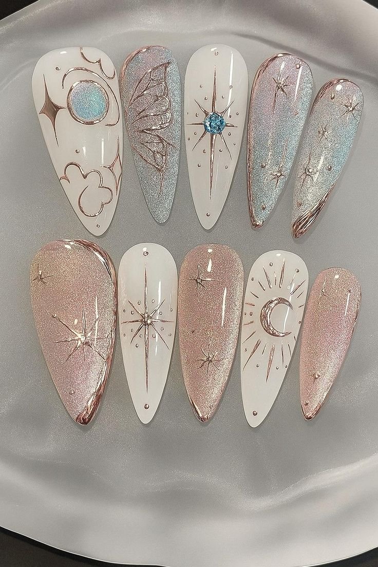 21 Unique Nail Art Inspirations for 2025 That Will Wow Your Friends! - Celestial Dreams