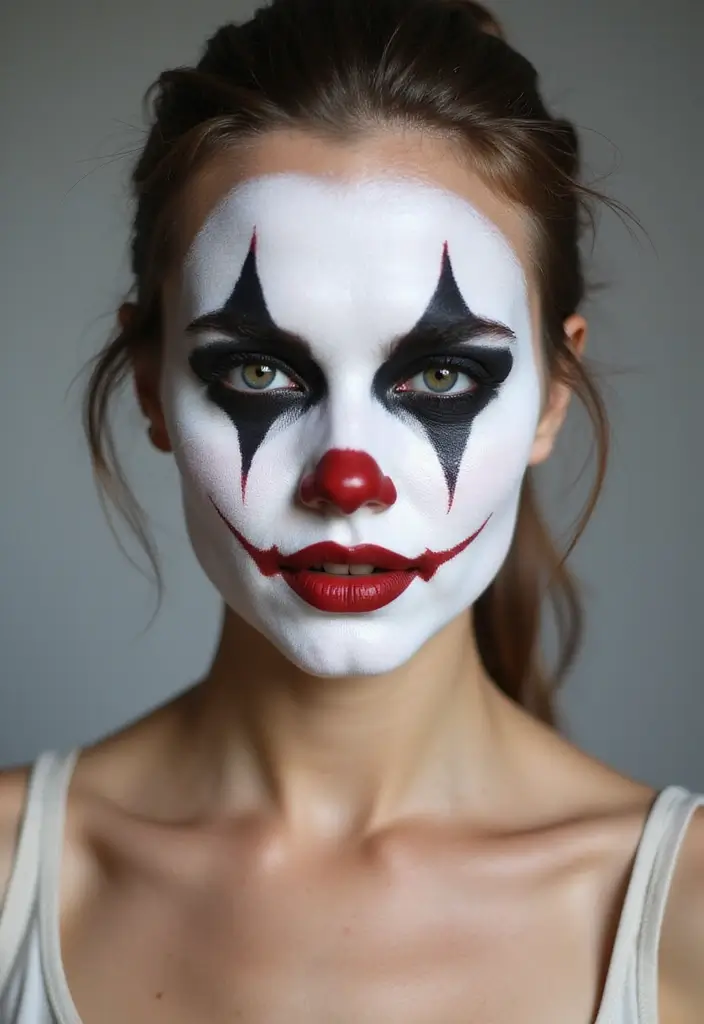 22 Colorful Clown Makeup Looks That Will Steal the Show (You Won't Believe #5!) - 11. Minimalist Clown