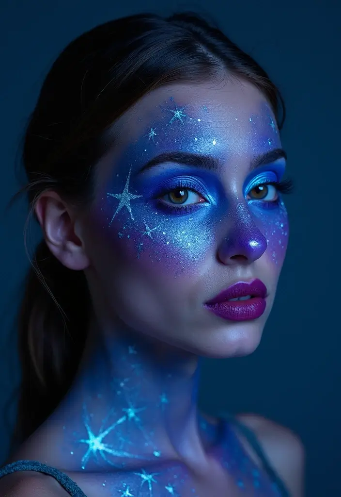 22 Colorful Clown Makeup Looks That Will Steal the Show (You Won't Believe #5!) - 12. Celestial Clown
