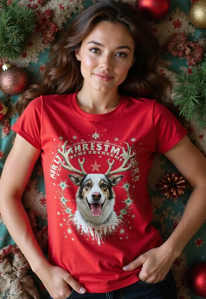 22 Festive Christmas Clothes Ideas for Women That Are Perfectly Casual and Chic! - 11. Promptly Printed T-Shirts