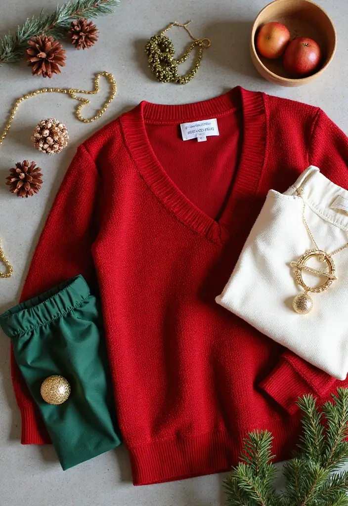 22 Festive Christmas Clothes Ideas for Women That Are Perfectly Casual and Chic! - 13. Seasonal Color Palette