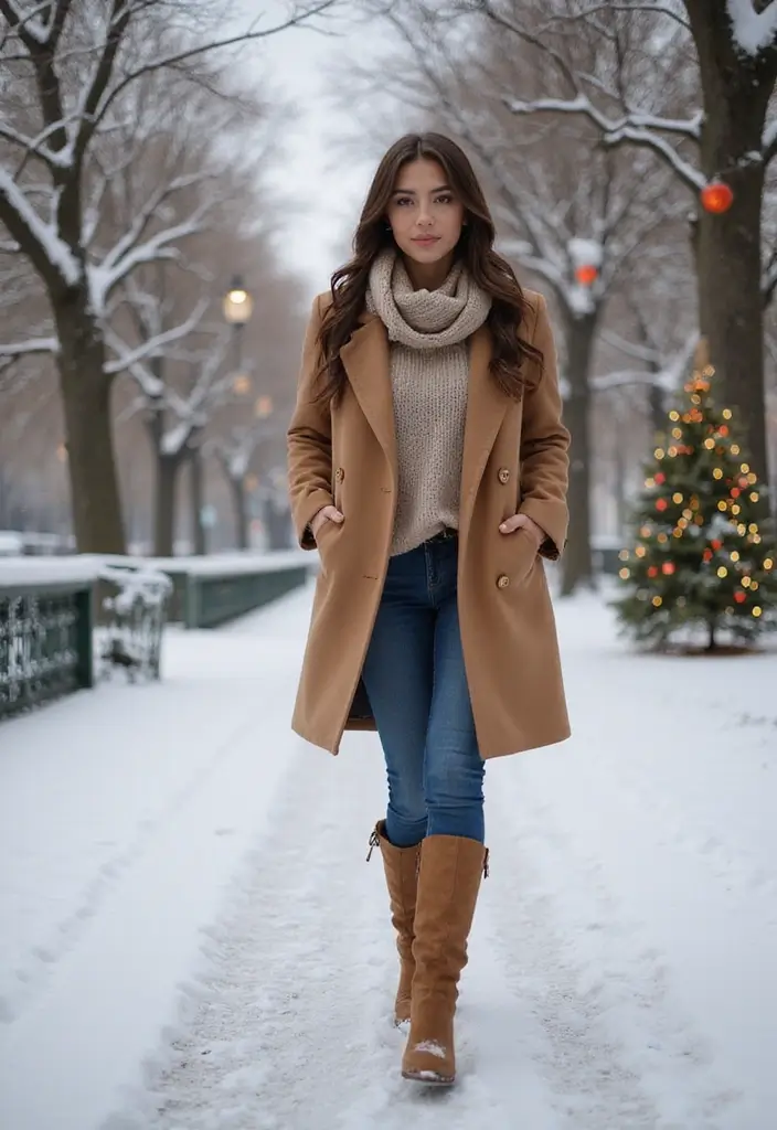 22 Festive Christmas Clothes Ideas for Women That Are Perfectly Casual and Chic! - 14. Casual Winter Boots