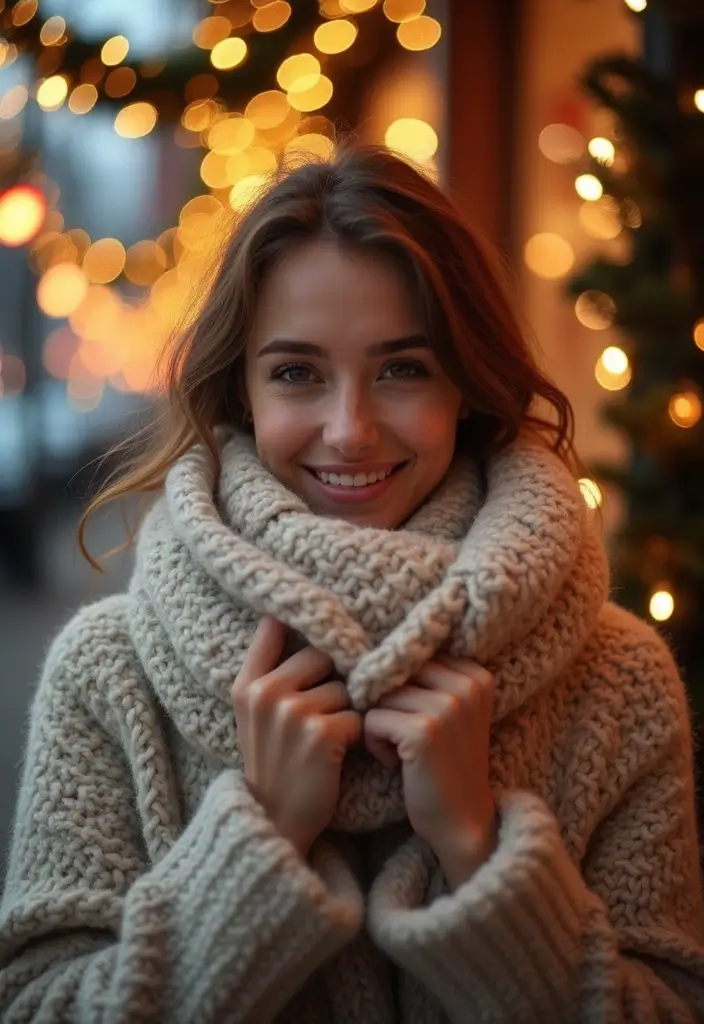 22 Festive Christmas Clothes Ideas for Women That Are Perfectly Casual and Chic! - 16. Soft Winter Scarves