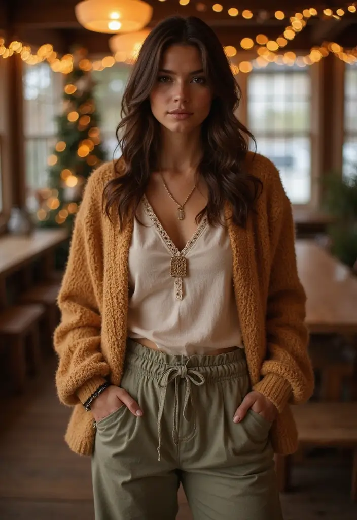 22 Festive Christmas Clothes Ideas for Women That Are Perfectly Casual and Chic! - 17. Relaxed Chinos