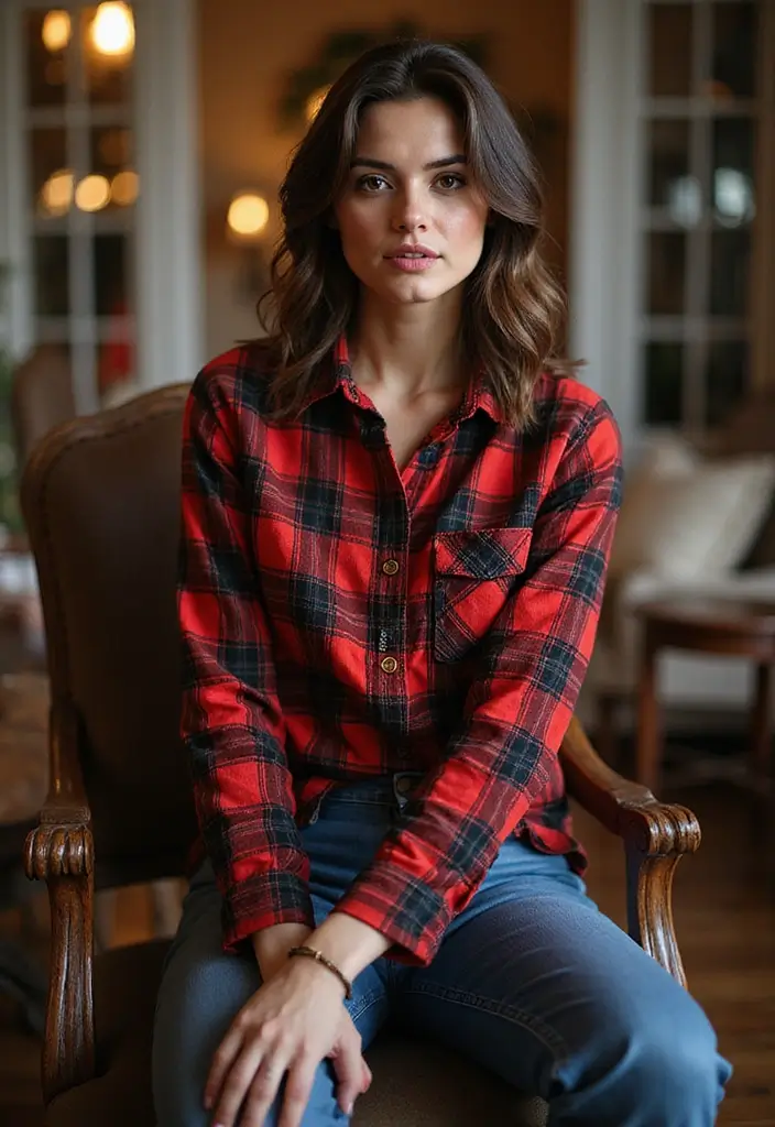 22 Festive Christmas Clothes Ideas for Women That Are Perfectly Casual and Chic! - 2. Festive Flannel Shirts