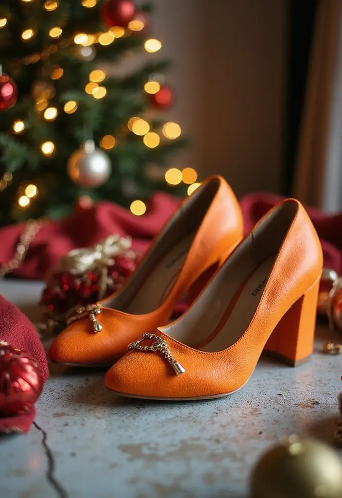 22 Festive Christmas Clothes Ideas for Women That Are Perfectly Casual and Chic! - 22. Brightly Colored Footwear