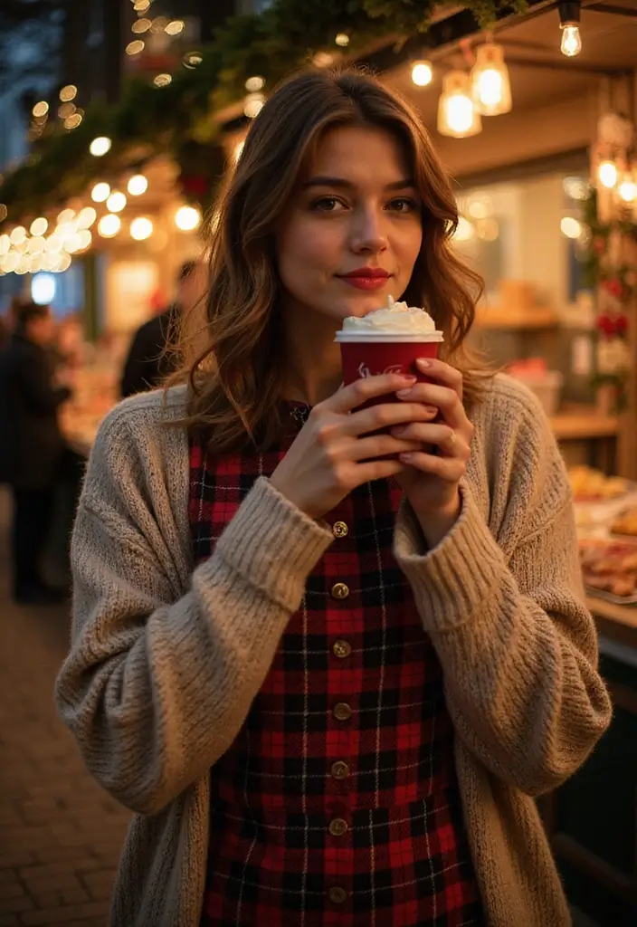 22 Festive Christmas Clothes Ideas for Women That Are Perfectly Casual and Chic! - 3. Vintage Christmas Dress