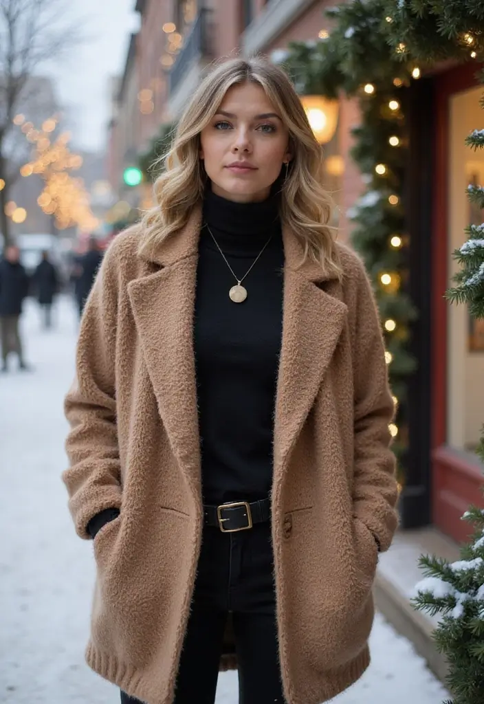 22 Festive Christmas Clothes Ideas for Women That Are Perfectly Casual and Chic! - 4. Festive Layering with Turtlenecks