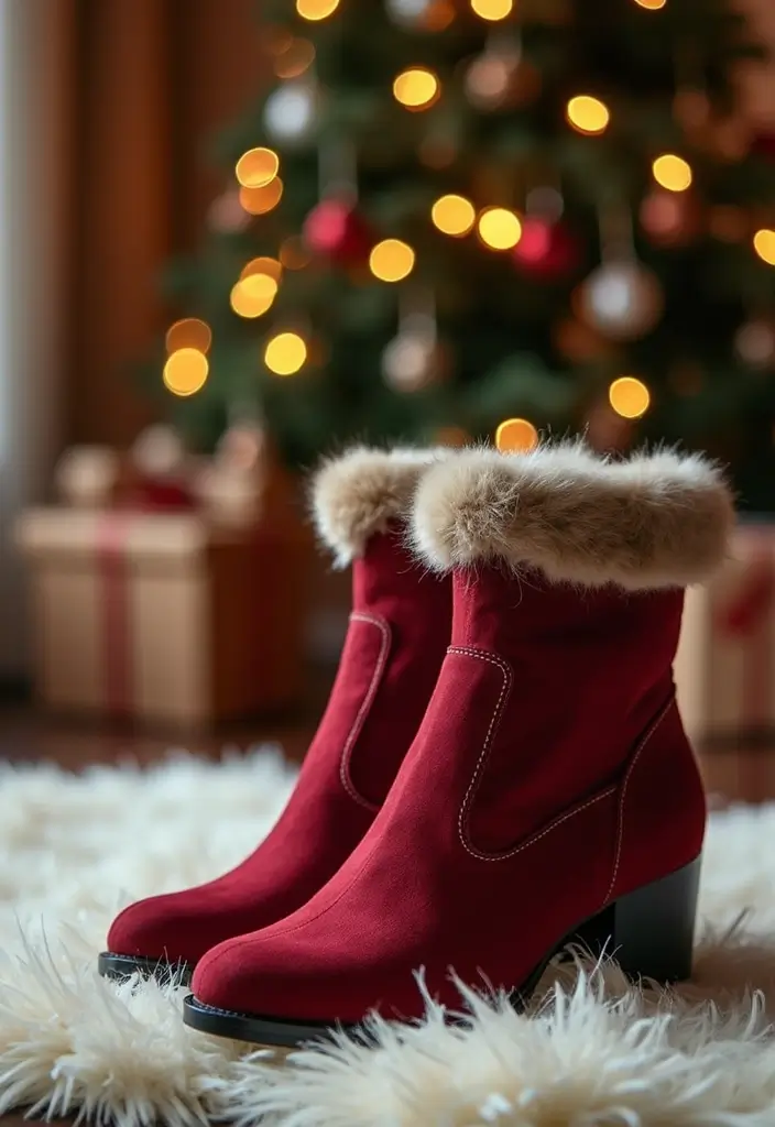 22 Festive Christmas Clothes Ideas for Women That Are Perfectly Casual and Chic! - 8. Stylish Ankle Boots