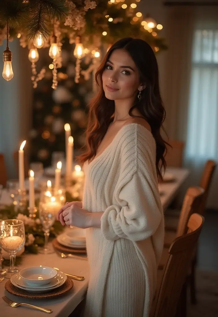 22 Festive Christmas Clothes Ideas for Women That Are Perfectly Casual and Chic! - 9. Elegant Midi Skirt