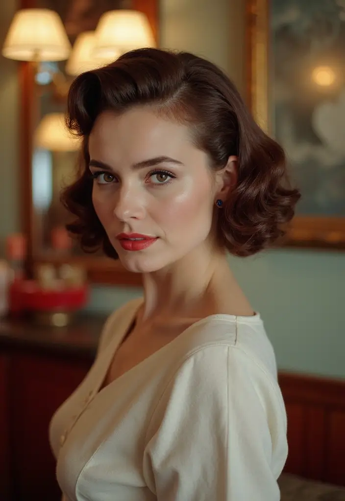 22 Stunning Shoulder Length Hair Ideas That Will Make You Want to Chop Off Your Locks! - 13. Vintage Roll