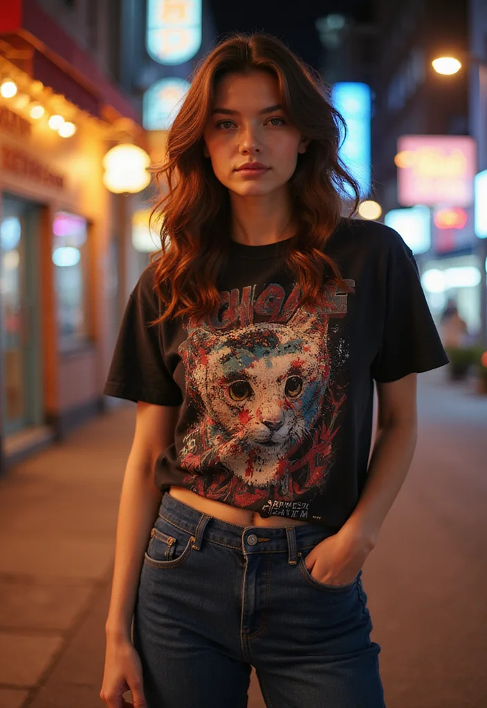 24 Baddie Nightout Outfits That Are Total Show-Stoppers (You’ll Want #7!) - 19. Graphic Tees and Chic Bottoms