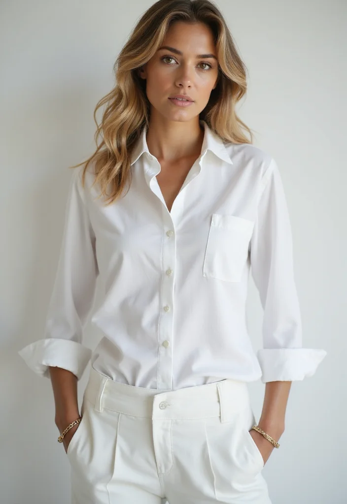 25 Affordable Party Outfit Ideas That Look Expensive (But Aren't!) - 13. Classic White Shirts