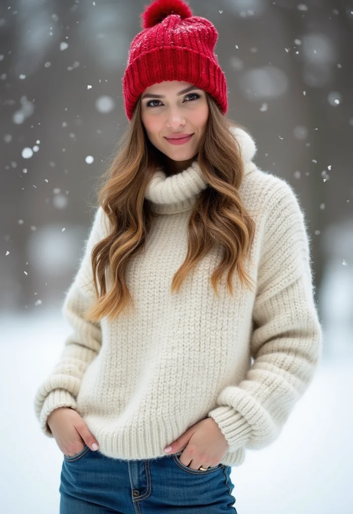 25 Cute Winter Outfits for Teens That Will Make You the Star of the Season! - 15. Statement Knit Hats